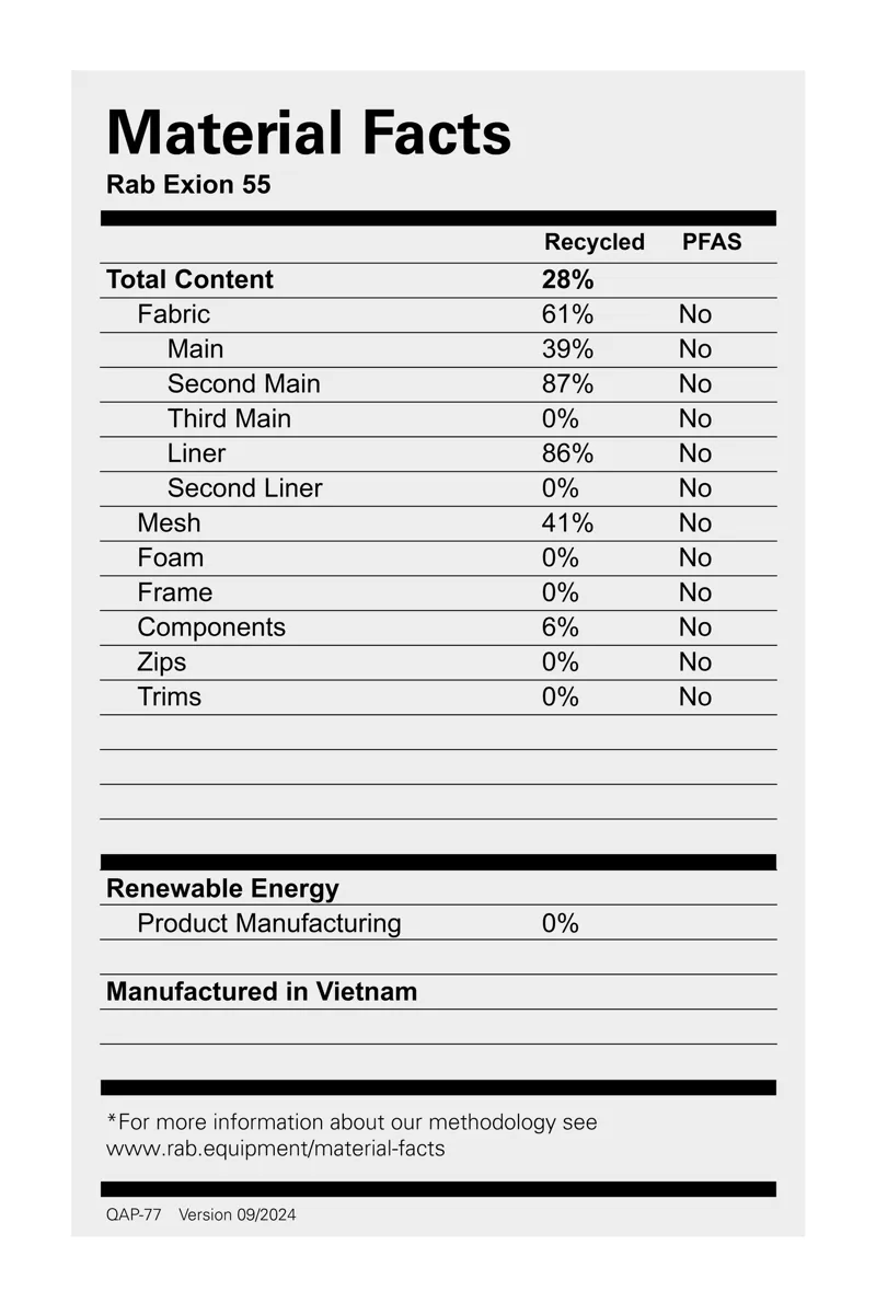 Rab Exion 55 Litre Hiking Pack - Tempest Blue-4