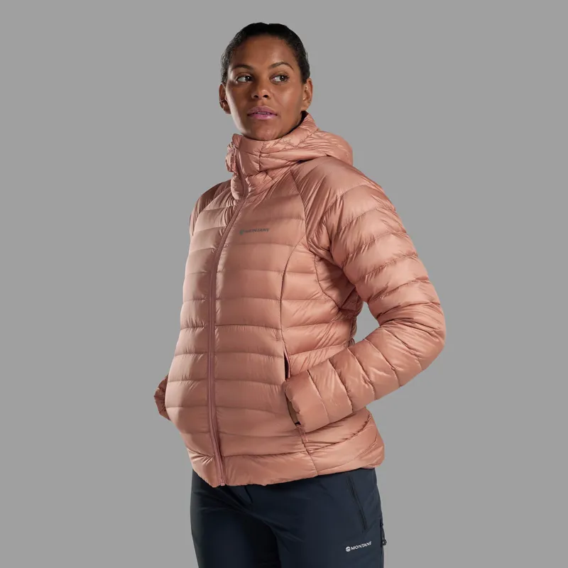 Montane Women's Anti Freeze Hooded Down Jacket - Pink Clay-2