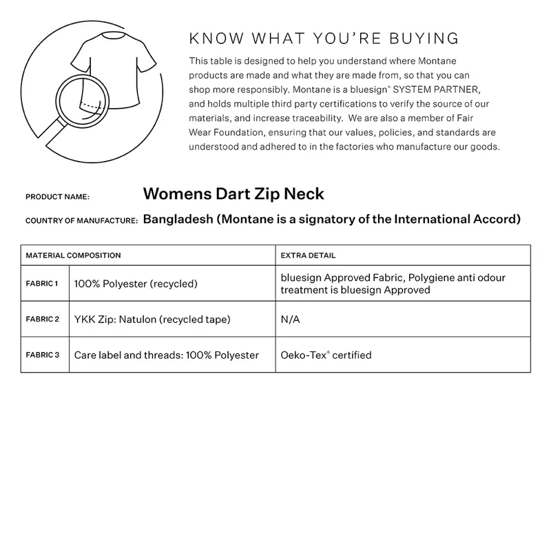 Montane Women's Dart Zip Neck T-Shirt - Lilac Haze-5