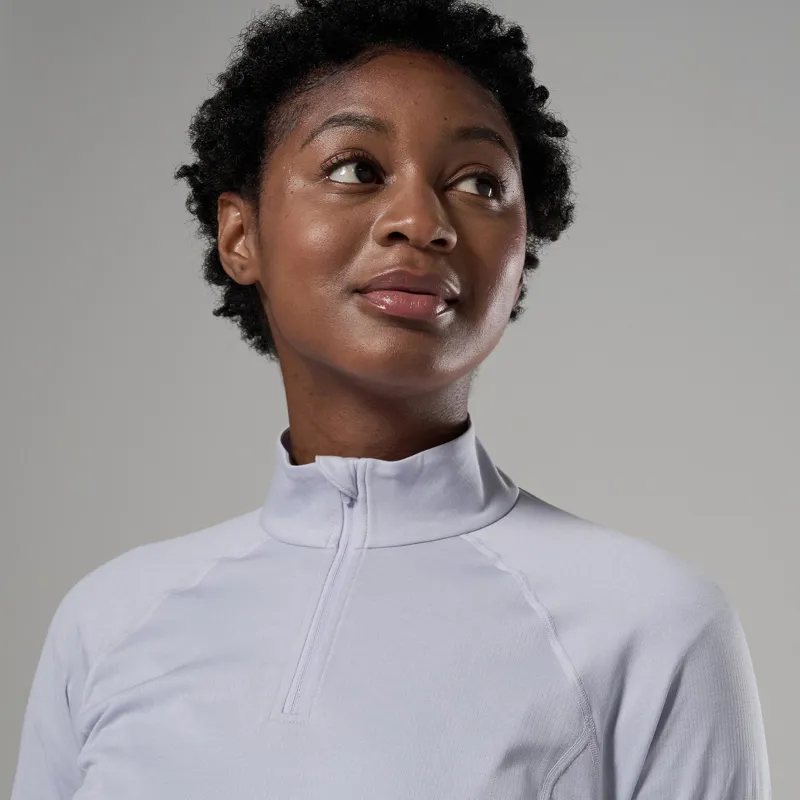 Montane Women's Dart Zip Neck T-Shirt - Lilac Haze-4