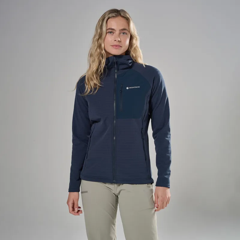 Montane Women's Dura Hooded Fleece Jacket - Eclipse Blue-1