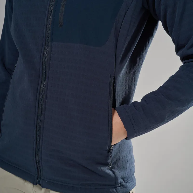 Montane Women's Dura Hooded Fleece Jacket - Eclipse Blue-6
