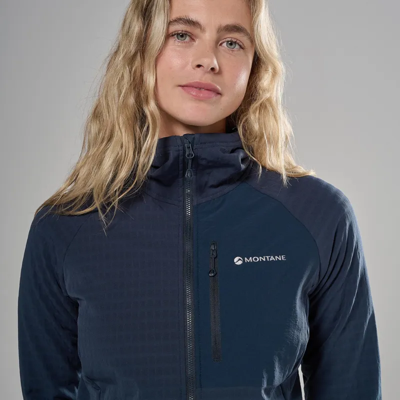 Montane Women's Dura Hooded Fleece Jacket - Eclipse Blue-4