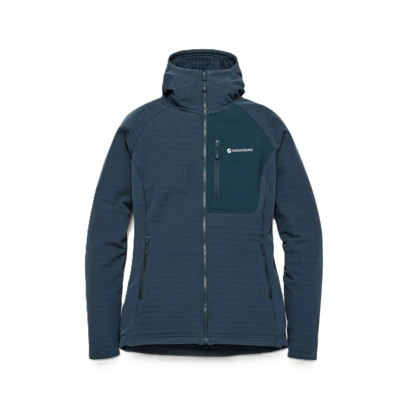 Montane Women's Dura Hooded Fleece Jacket - Eclipse Blue