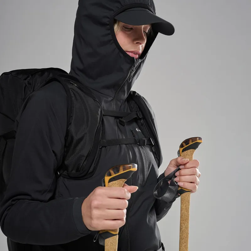 Montane Women's Khamsin Lite Hooded Softshell Jacket - Black-6