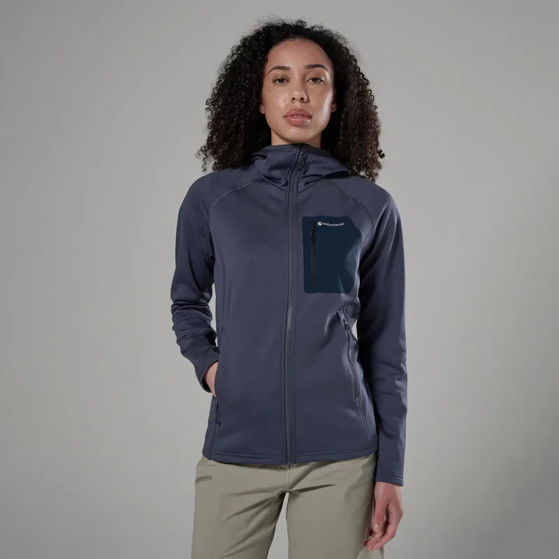 Montane Women's Protium CP Hooded Fleece Jacket - Dark Sky-1