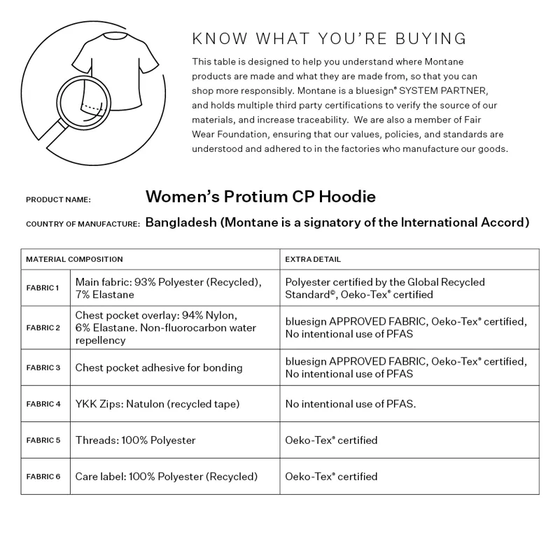Montane Women's Protium CP Hooded Fleece Jacket - Dark Sky-6