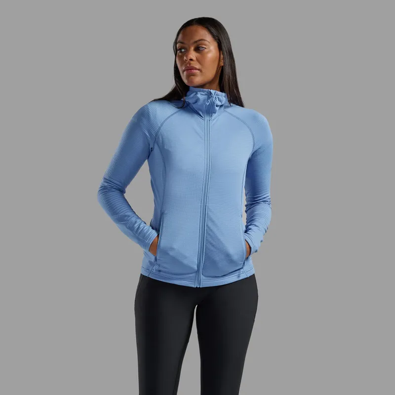 Montane Women's Protium Lite Hooded Fleece Jacket - Cornflower-2