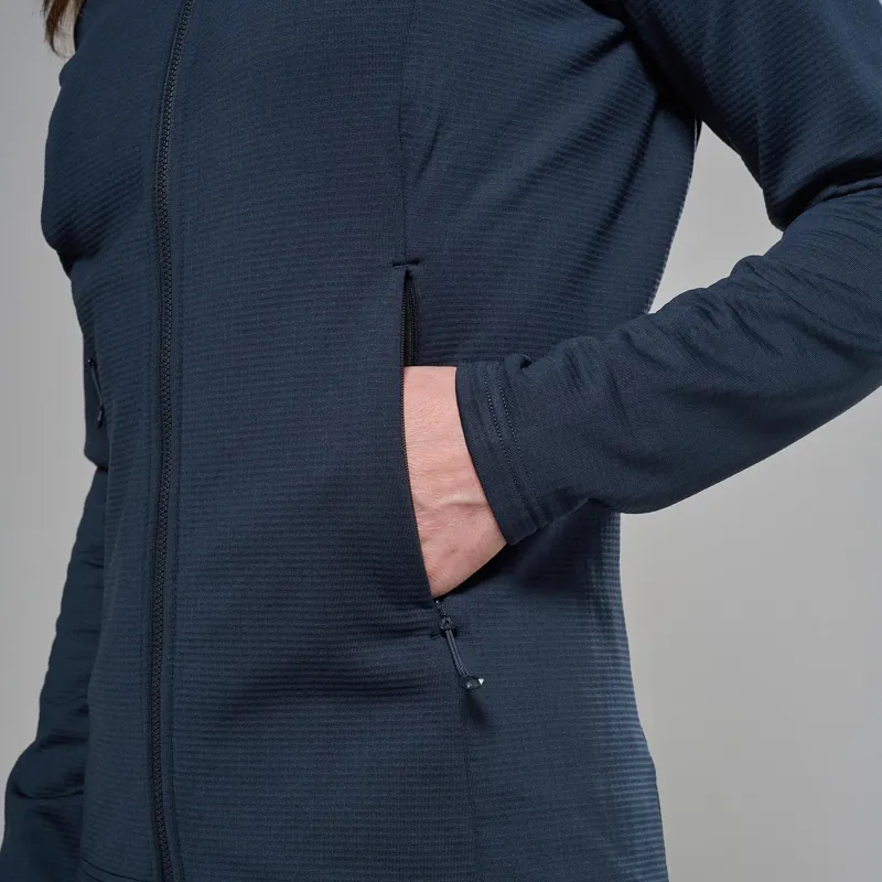 Montane Women's Protium Hooded Fleece Jacket - Eclipse Blue-6