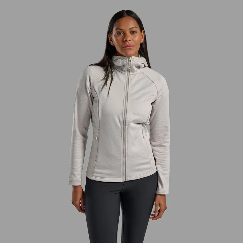 Montane Women's Protium Hooded Fleece Jacket - Oyster-1