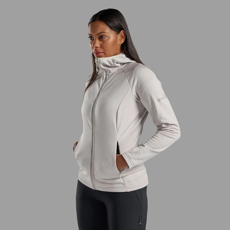 Montane Women's Protium Hooded Fleece Jacket - Oyster-2