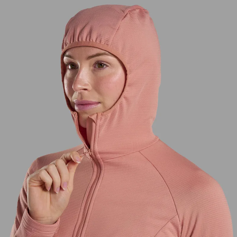 Montane Women's Protium Hooded Fleece Jacket - Pink Clay-3