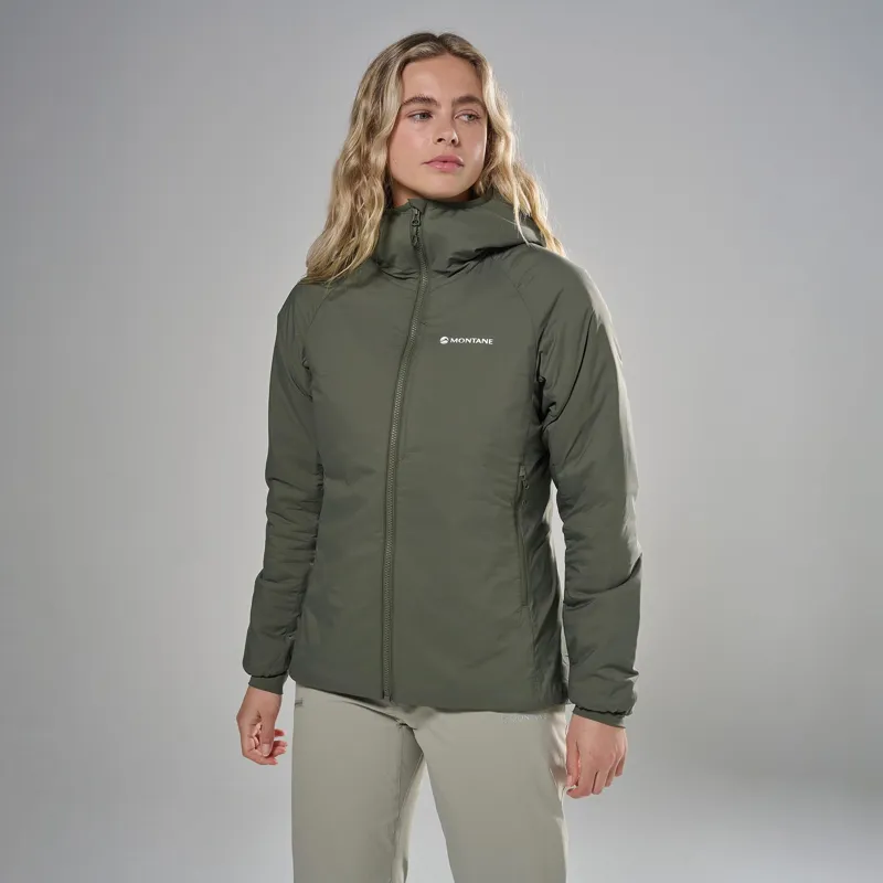 Montane Women's Sirocco XT Hooded Insulated Jacket - Moss-1