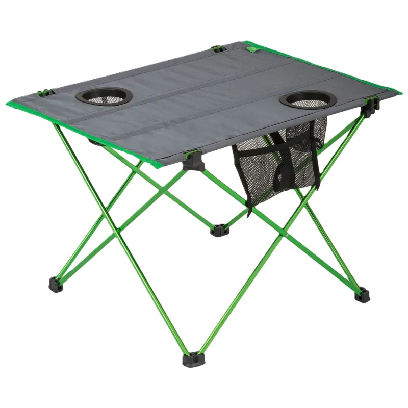 Highlander Ayr Folding Camping Table - Grey/Green