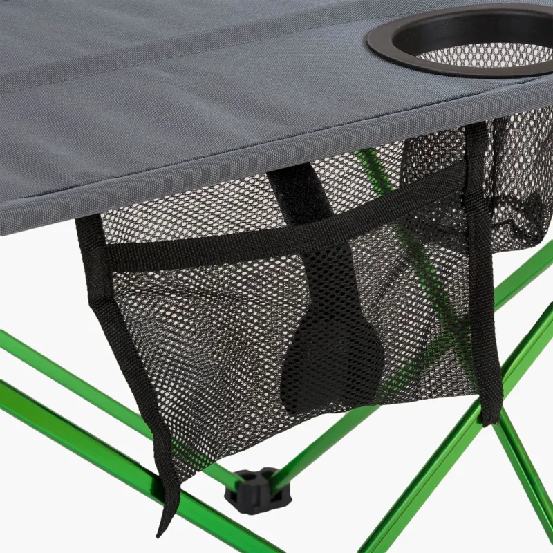 Highlander Ayr Folding Camping Table - Grey/Green-2