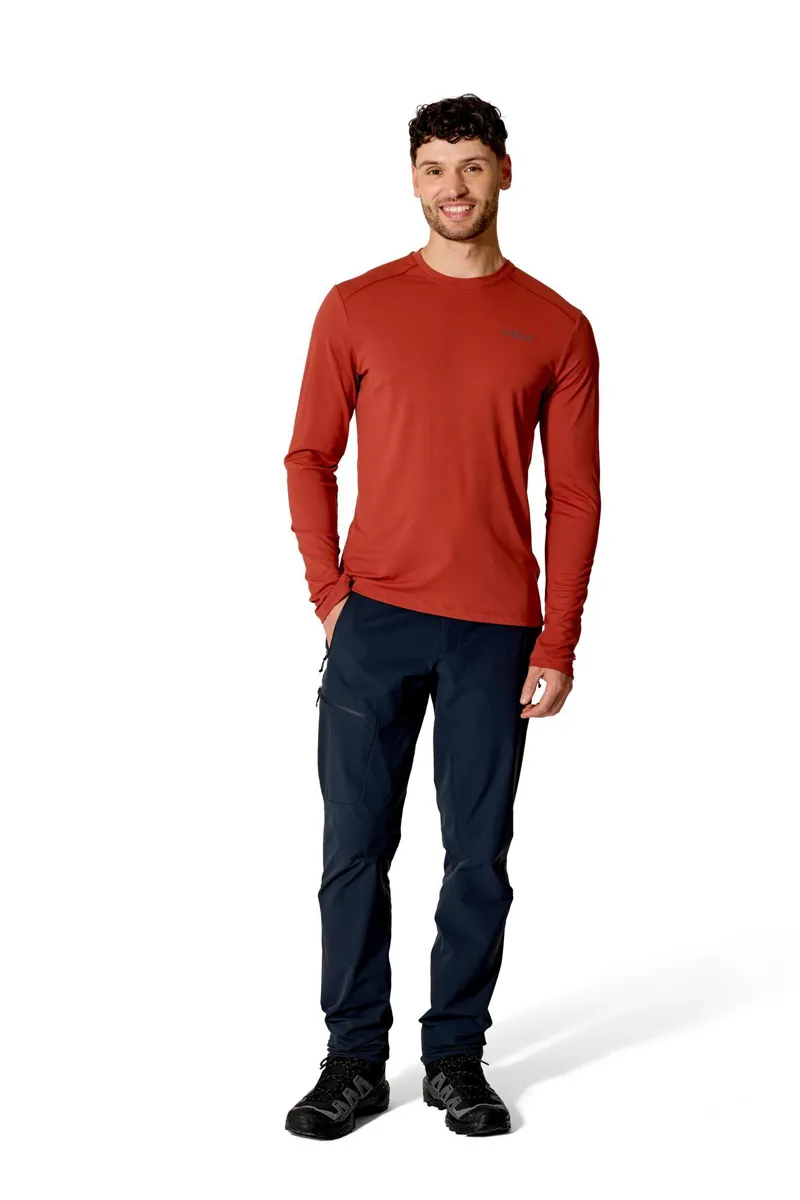 Rab Men's Force LS Tee - Tuscan Red-2