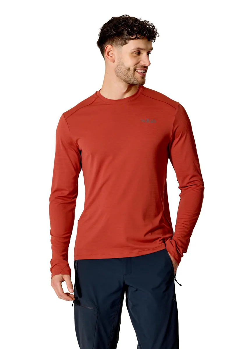 Rab Men's Force LS Tee - Tuscan Red-4