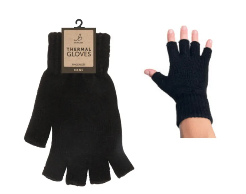 Bartleby Men's Fingerless Gloves - Black