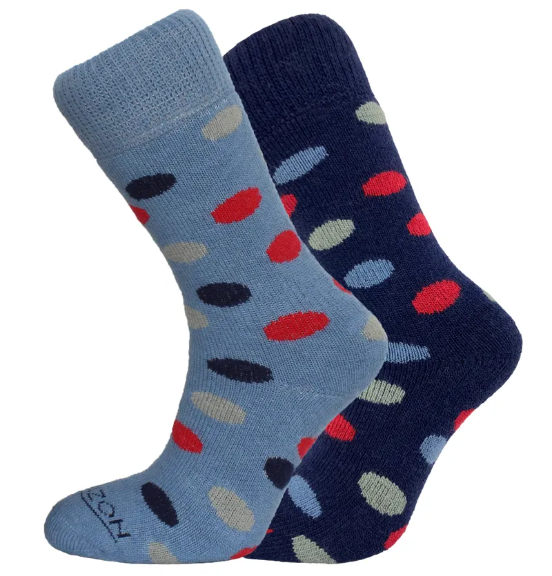 Horizon Heritage Merino Outdoor Socks 2 pack - Spots Navy/Steel Blue