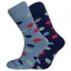Horizon Heritage Merino Outdoor Socks 2 pack - Spots Navy/Steel Blue