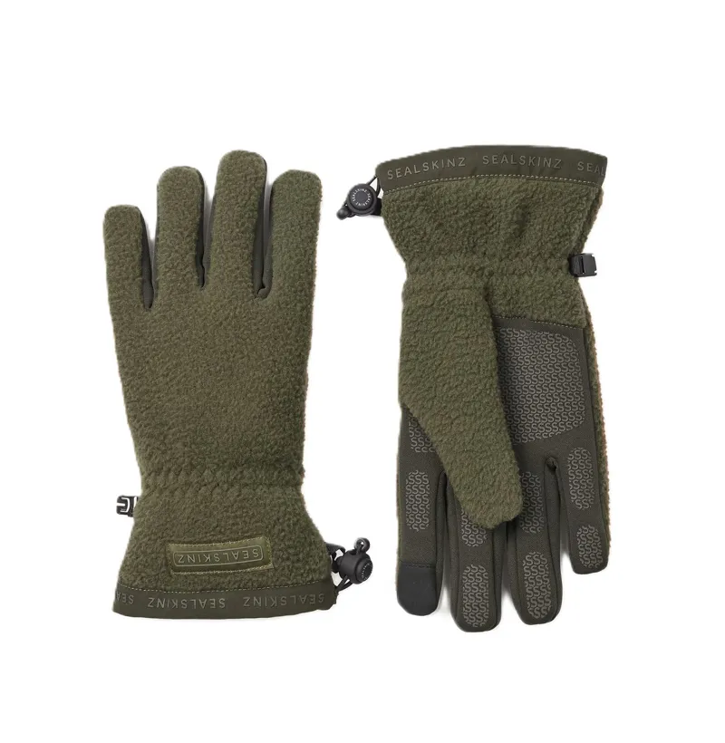 Sealskinz Hoveton Aquasealz Waterproof Sherpa Fleece Glove - Olive