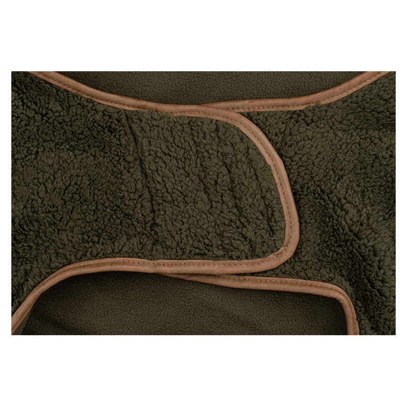 Jack Pyke Sherpa Fleece Dog Coat - Olive Green-4