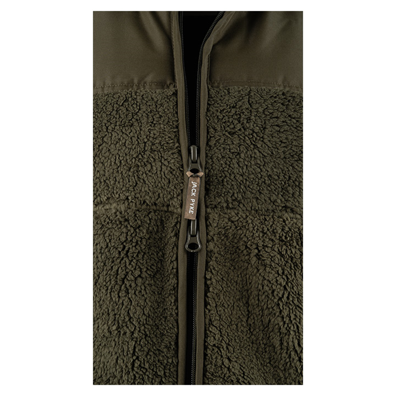 Jack Pyke Sherpa Fleece Gilet - Dark Olive-3