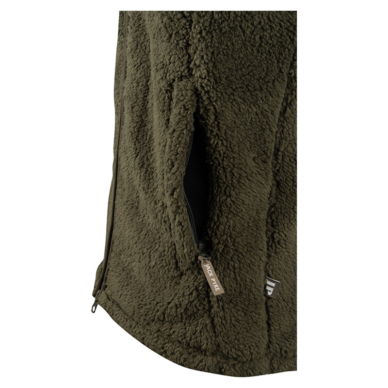 Jack Pyke Sherpa Fleece Gilet - Dark Olive-4
