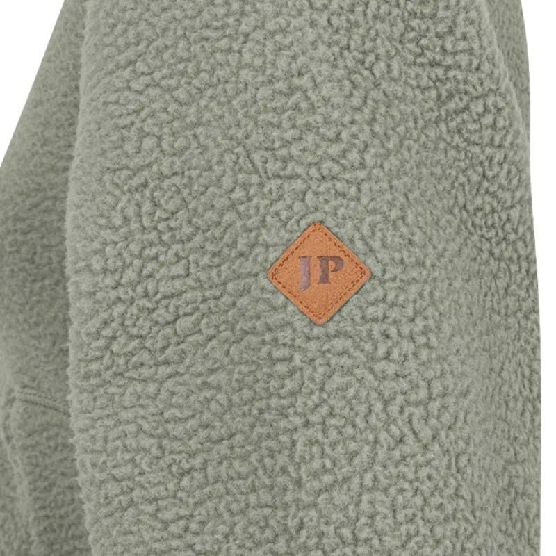 Jack Pyke Women's  Half Zip Sherpa Fleece Pullover - Sage Green-5