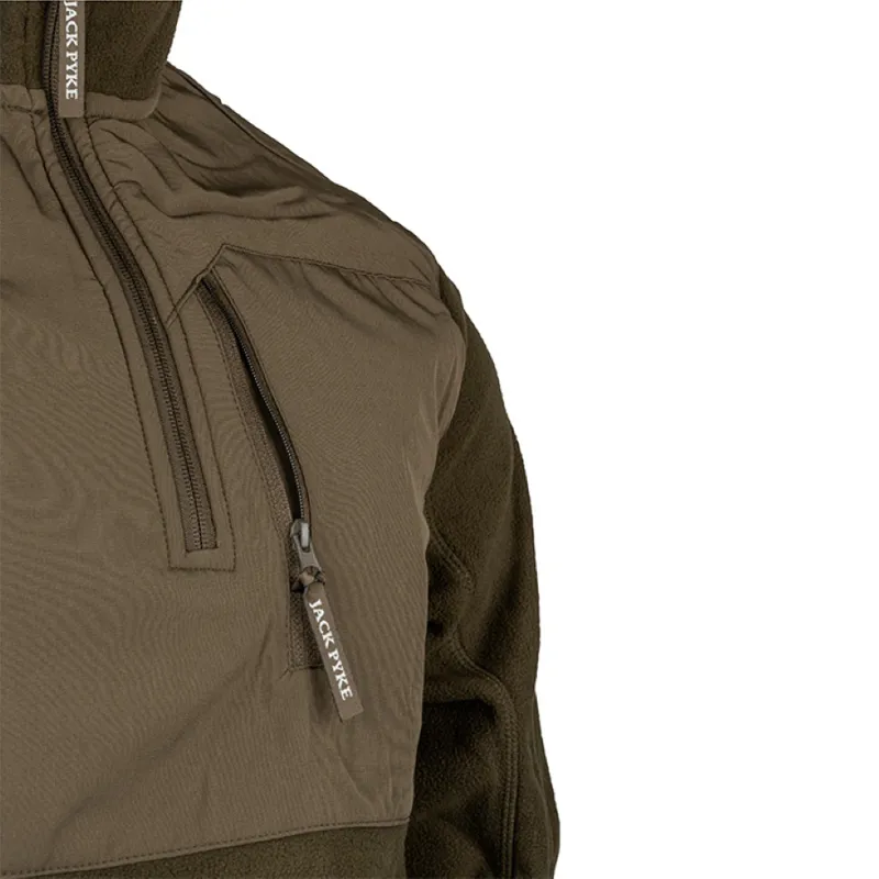 Jack Pyke Rannock Fleece Pull Over - Dark Olive-4