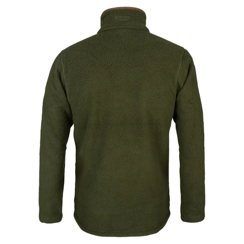 Jack Pyke Men's Half Zip Sherpa Fleece Pullover - Olive-2