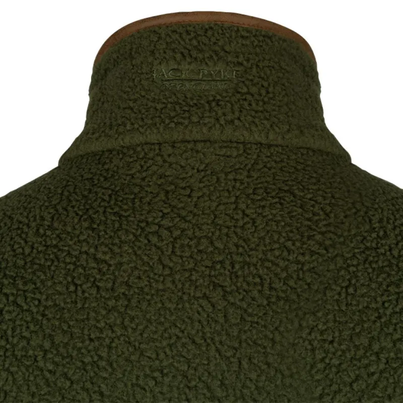 Jack Pyke Men's Half Zip Sherpa Fleece Pullover - Olive-4