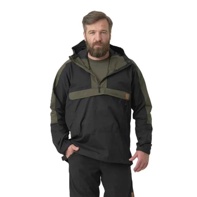 Helikon-Tex Men's Woodsman Anorak - Black/Taiga Green-1