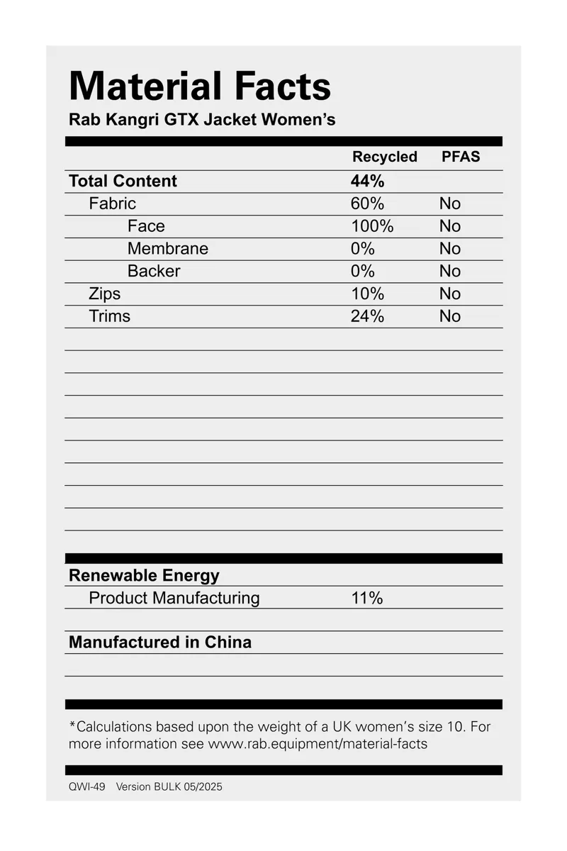 Rab Women's Kangri Gore-Tex Waterproof Jacket - Tempest Blue-4