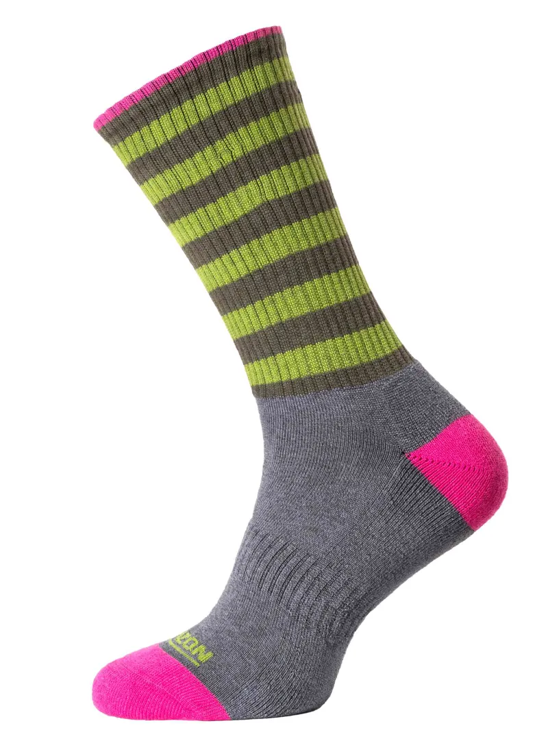 Horizon Lifestyle Men's Bamboo Sock - Charcoal Marl/Apple
