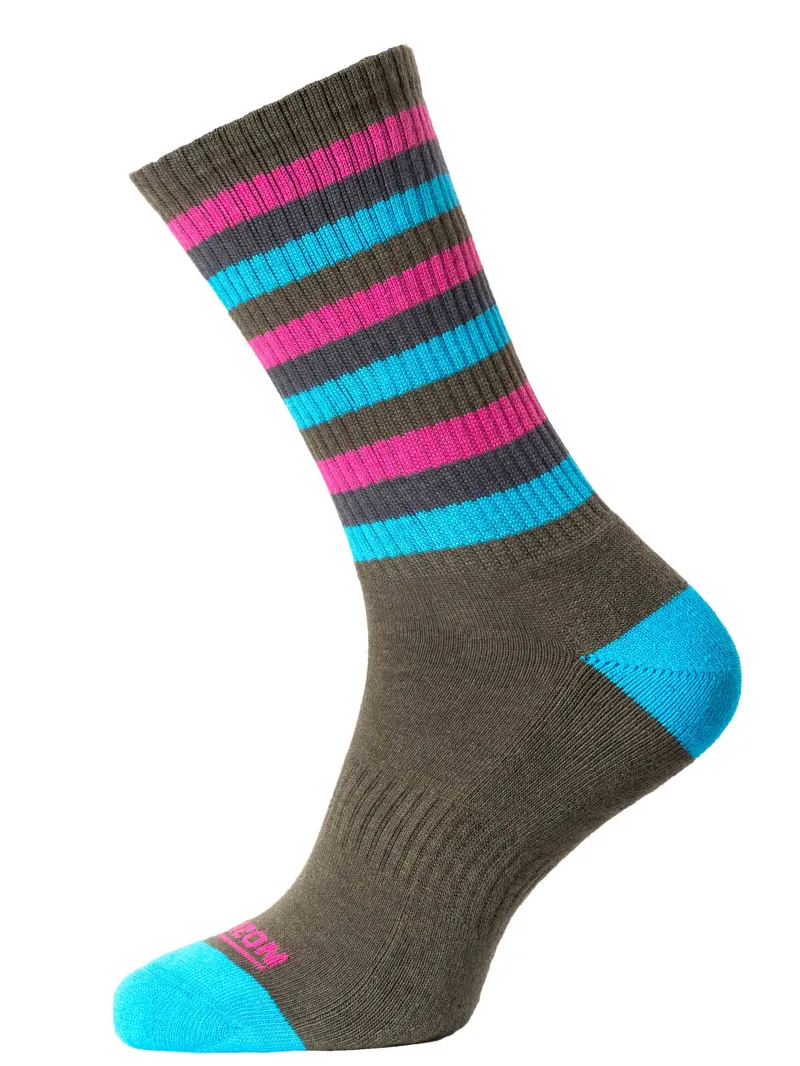 Horizon Lifestyle Men's Bamboo Sock - Olive/Turquoise