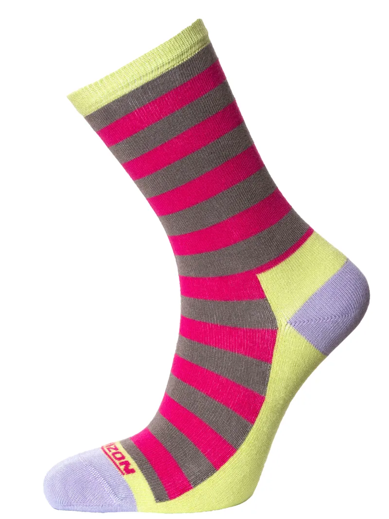 Horizon Lifestyle Women's Bamboo Sock - Fuchsia/Lime