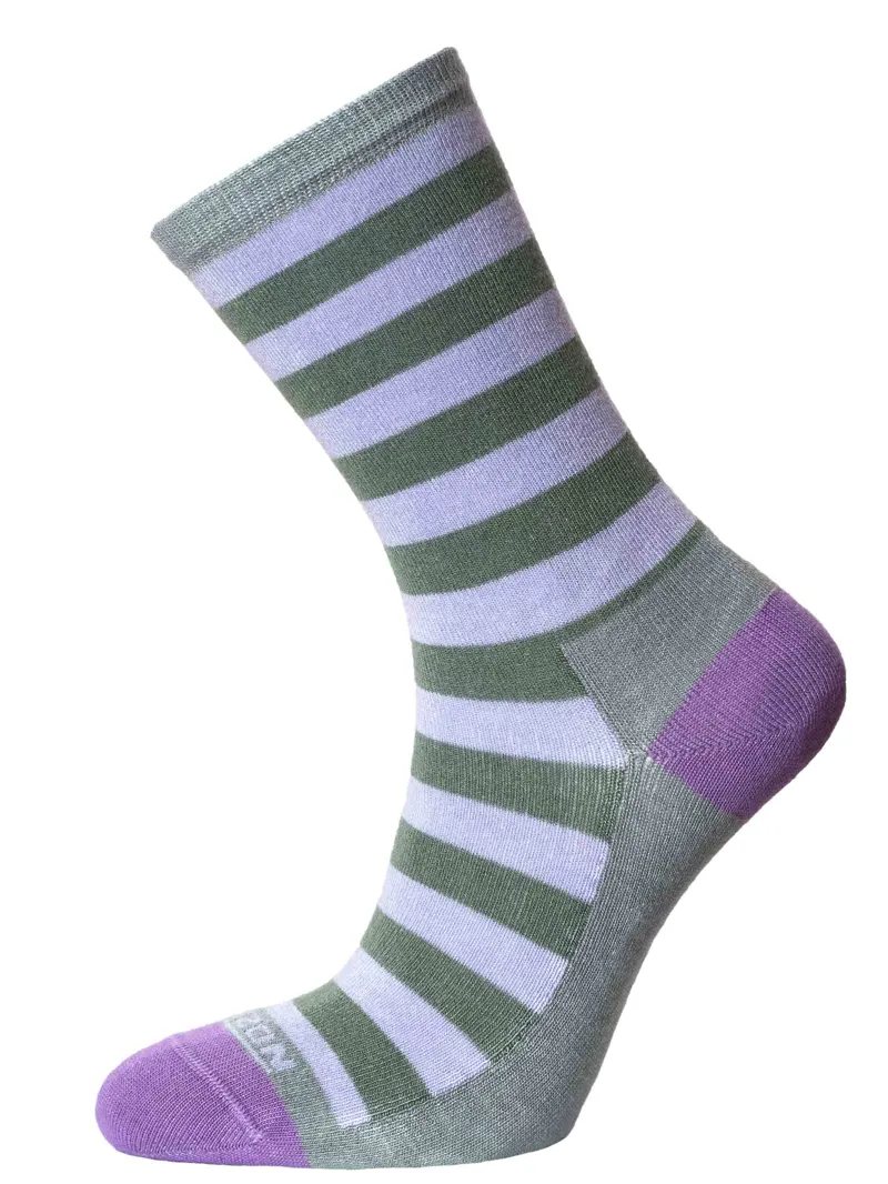 Horizon Lifestyle Women's Bamboo Sock - Lilac/Khaki