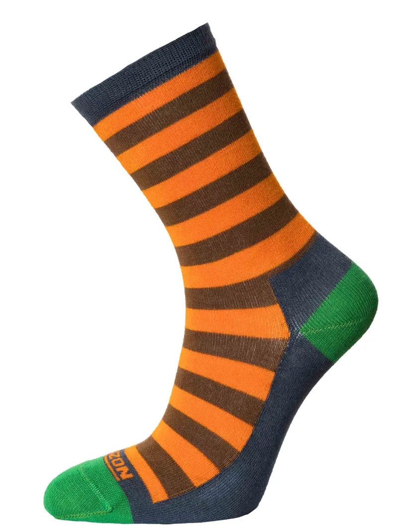 Horizon Lifestyle Women's Bamboo Sock - Orange/Green
