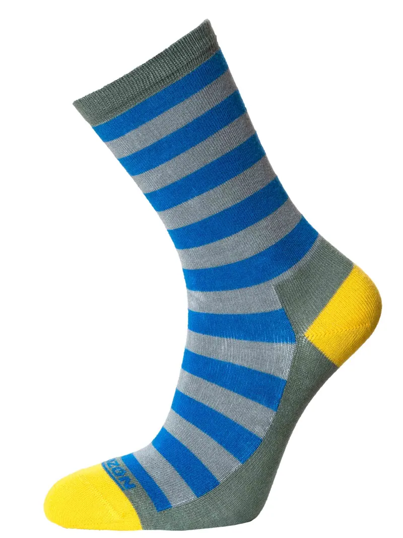Horizon Lifestyle Women's Bamboo Sock - Royal/Yellow