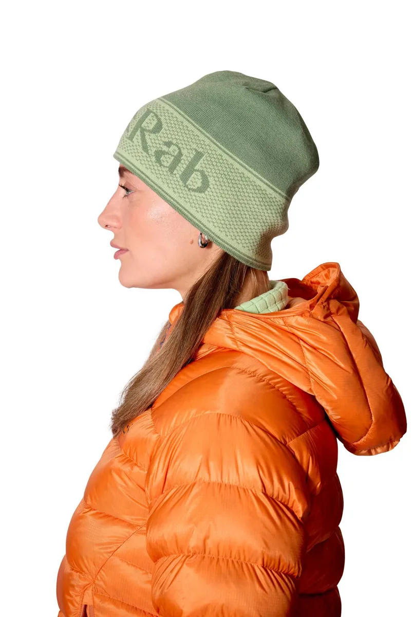 Rab Logo Band Beanie - Dark Fig Green/Fig Green -2
