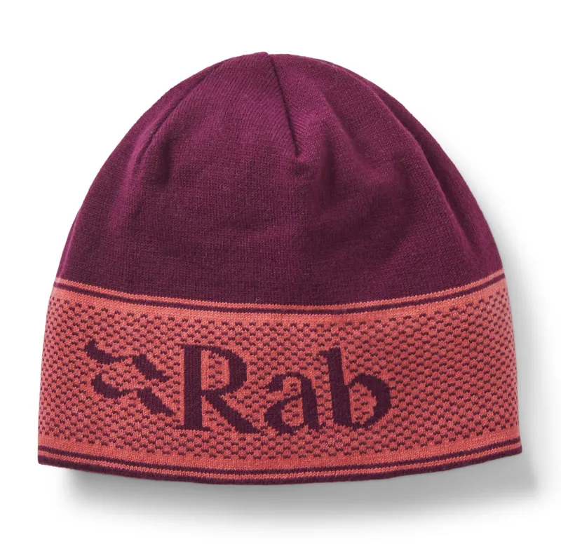 Rab Logo Band Beanie - Mulberry/Hibiscus