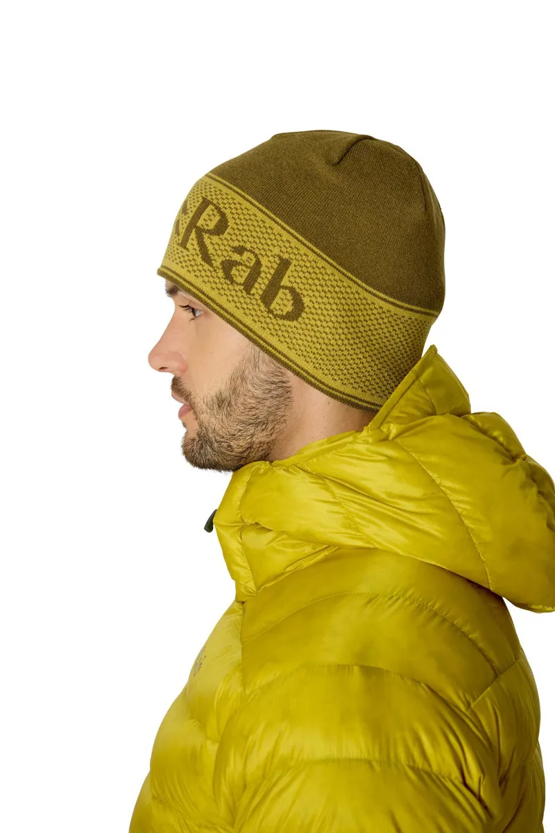 Rab Logo Band Beanie - Oak/Dark Pollen-1