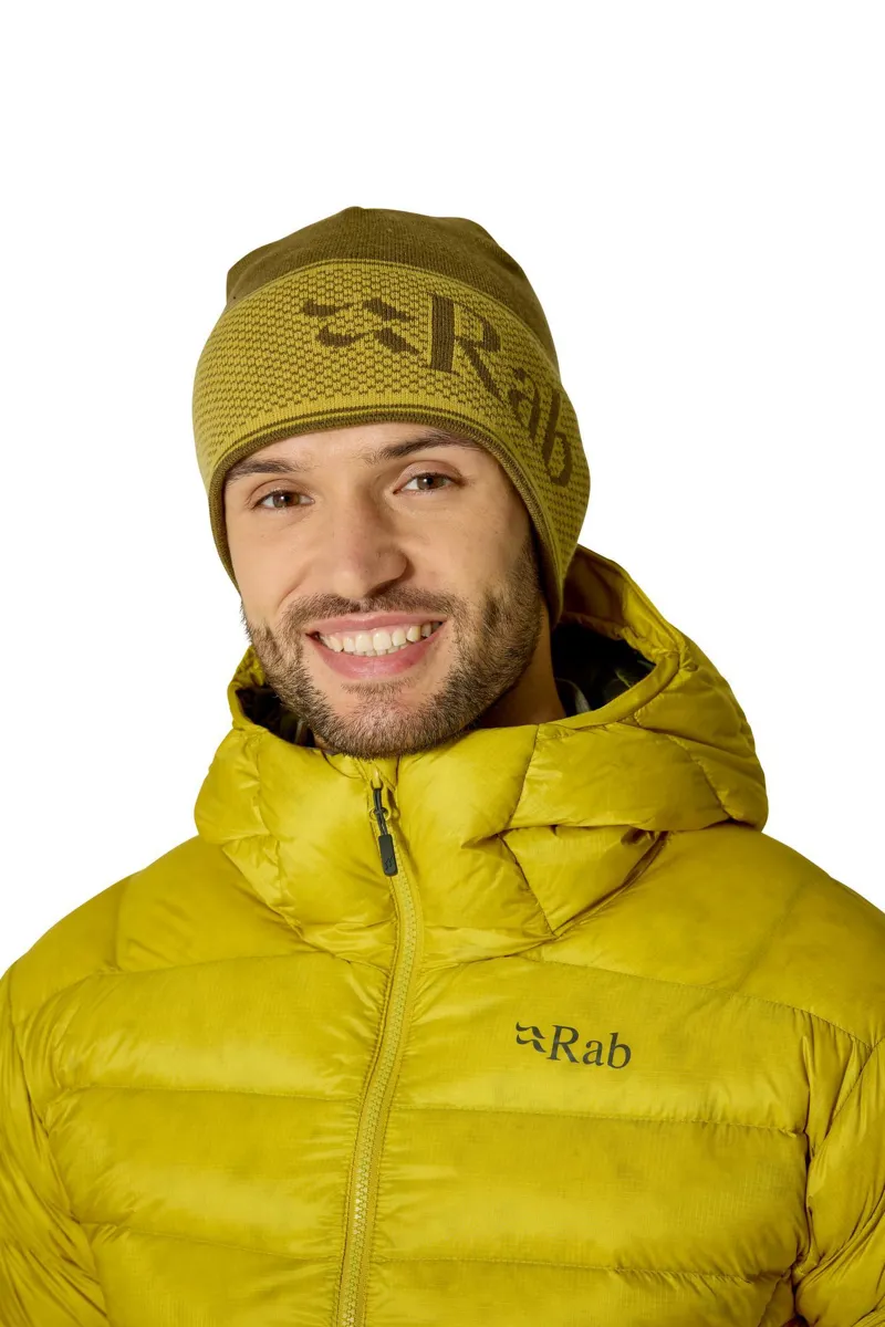 Rab Logo Band Beanie - Oak/Dark Pollen-2