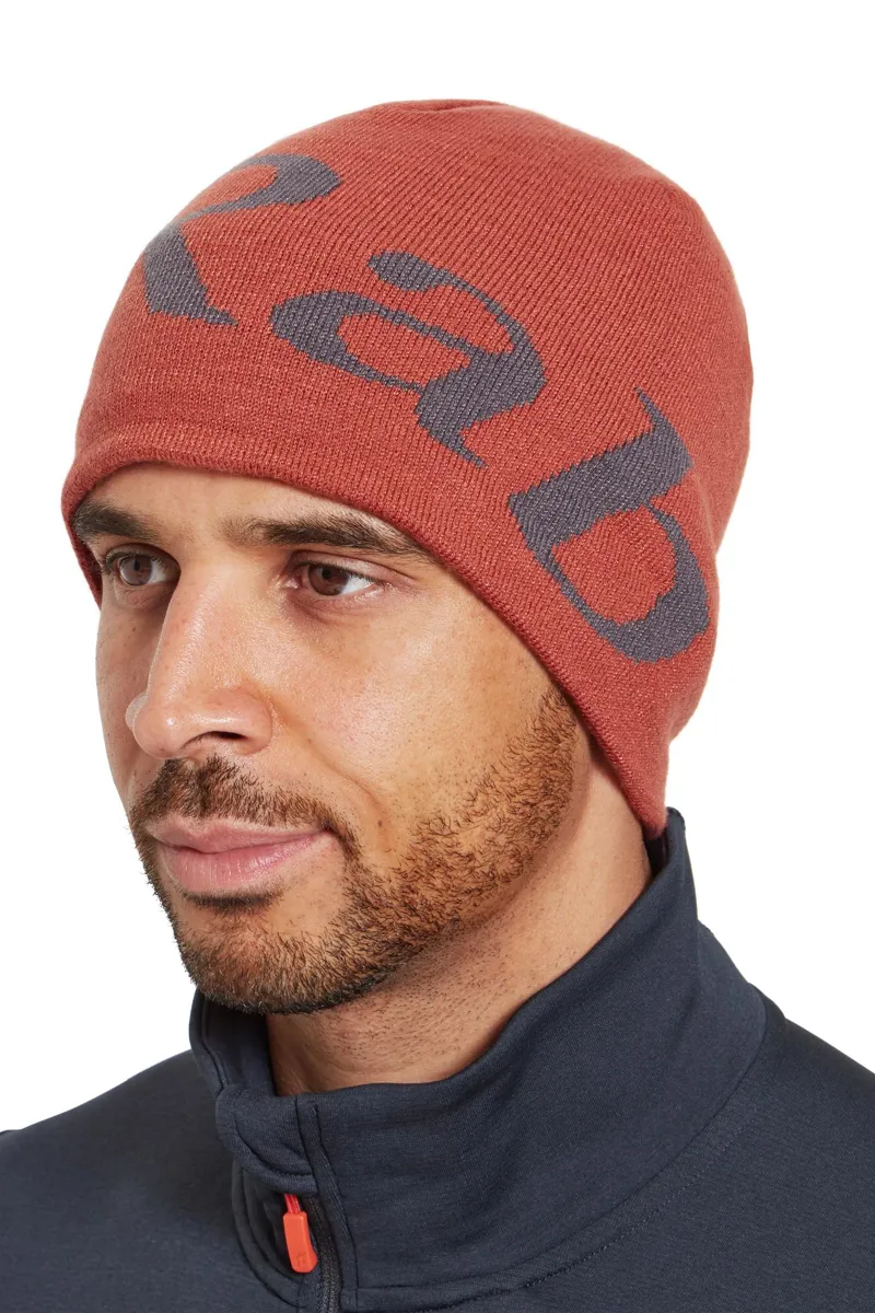 Rab Logo Beanie - Tuscan Red/Graphene-1