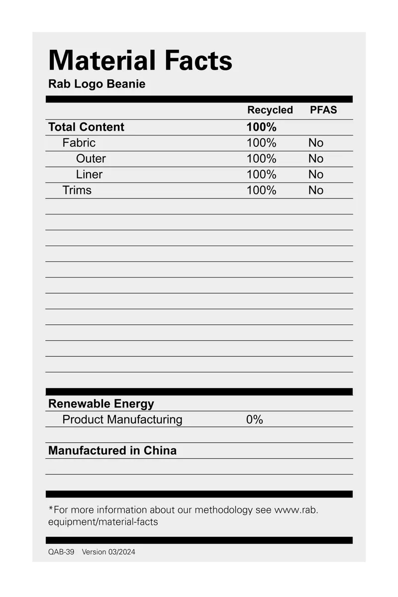 Rab Logo Beanie - Anthracite/Granite -2