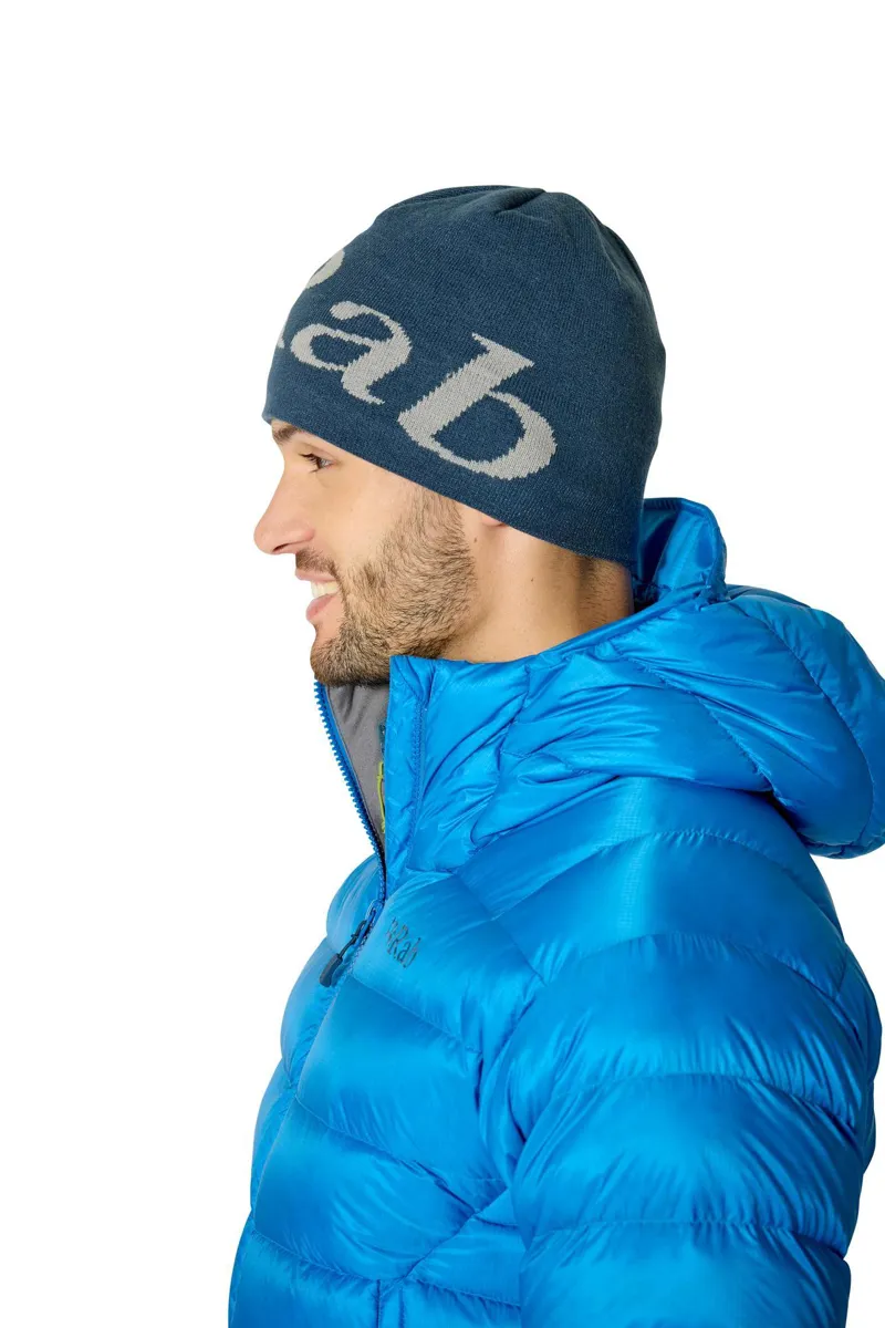 Rab Logo Beanie - Tempest Blue/Light Zinc-2