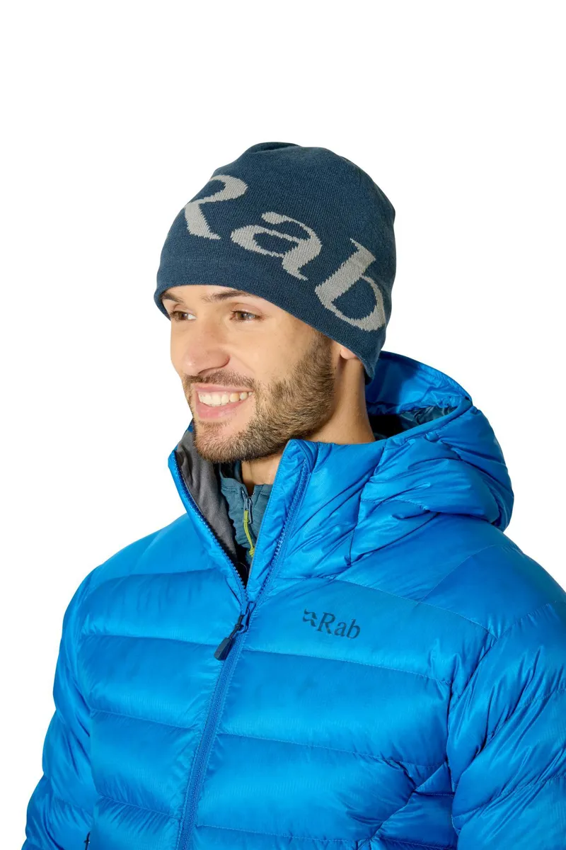 Rab Logo Beanie - Tempest Blue/Light Zinc-1