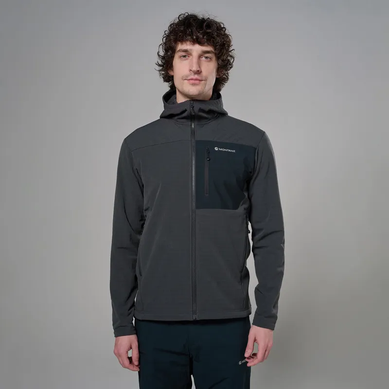 Montane Men's Dura Hooded Fleece Jacket - Midnight Grey-1