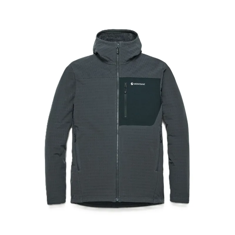 Montane Men's Dura Hooded Fleece Jacket - Midnight Grey